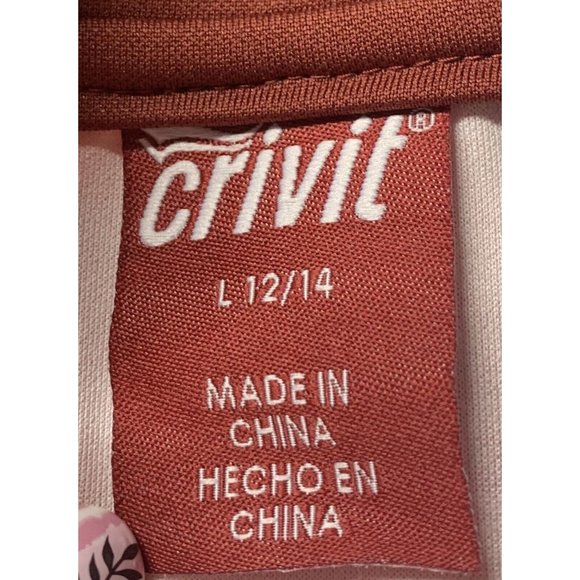 Crivit Women Large 12/14  Short Sleeve Cycling Biking Jersey Pocket 1/4 Zip - Picture 2 of 7